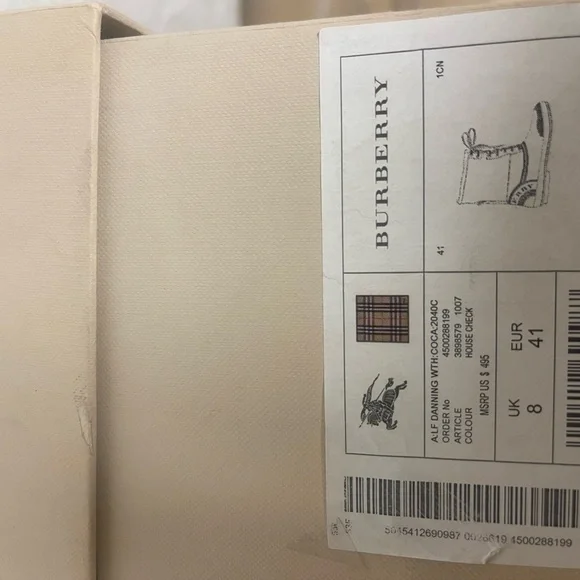 Burberry Black and Plaid Lace-Up Boots - Picture 8 of 8